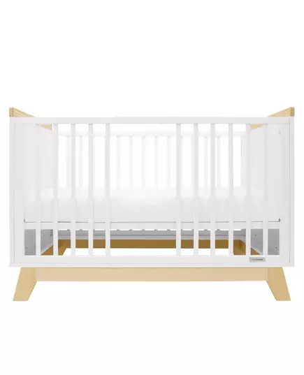 Modern Babybed - Wit/Natuurlijk - 120x60 cm - Veiligheid