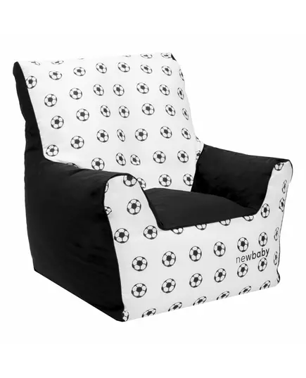 Kinderfauteuil - Zwart-wit - Voetbaldessin - Kindersofa