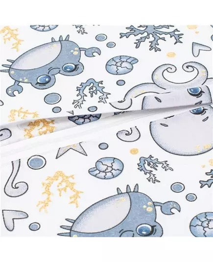 Kinderstoel Zitkussen - Octopussen Blauw - 32x32 cm
