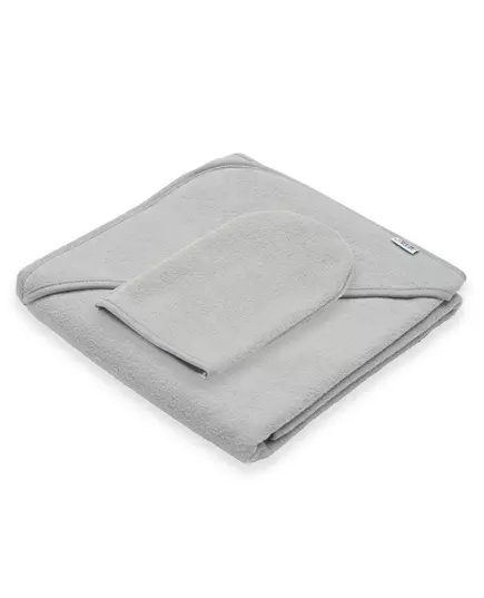Badcape met Kap 80x80 cm - Grijs - Hydrofiel & Fleece