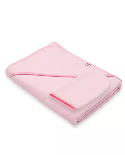 Zachte Lichtroze Baby Deken en Washand Set 100x100