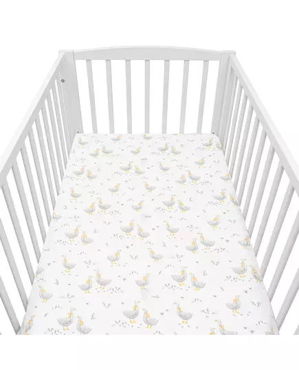 Hoeslakentje Babymatras - Eendjes Motief 120x60 cm