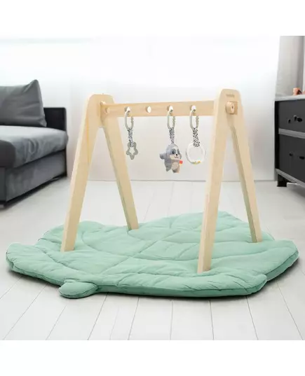 Houten Babygym met Bijtring en Rammelaar - Speelgoed