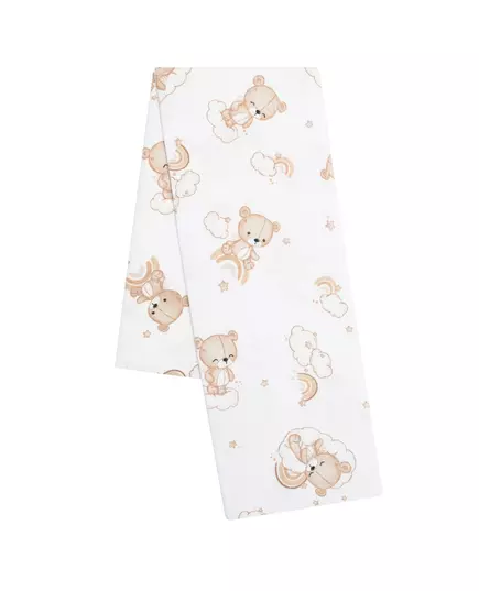 Hydrofiele doek - Teddy bear print - Wit - Zacht