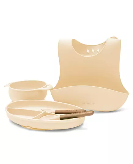 Beige Siliconen Eetset - Kindvriendelijk & Duurzaam