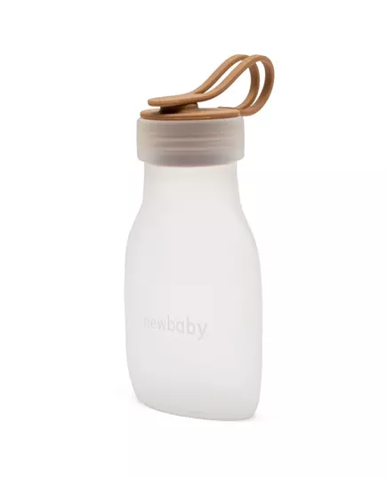 Baby Drinkfles - Silicone - Bruine dop - Voor onderweg