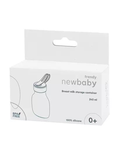 Baby Drinkfles - Silicone - Bruine dop - Voor onderweg