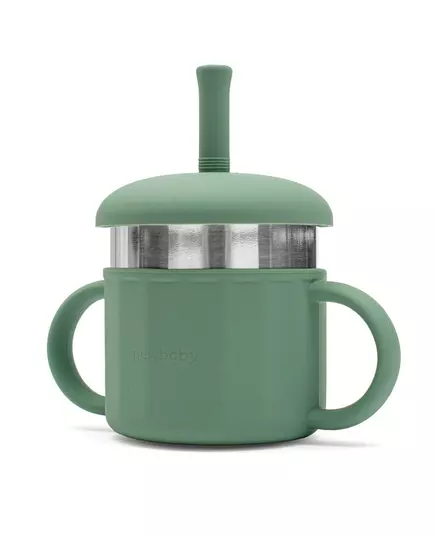 Groene 2in1 Drinkbeker van Siliconen voor Kinderen