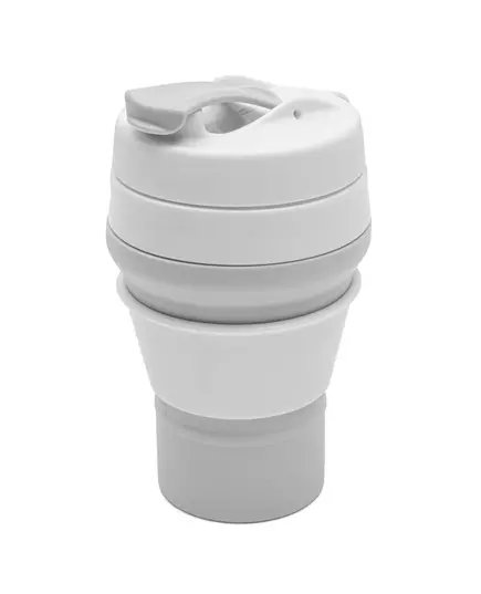 Grijze Opvouwbare Siliconen 2-in-1 Babybeker 350 ml