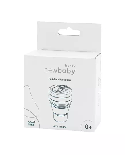 Grijze Opvouwbare Siliconen 2-in-1 Babybeker 350 ml
