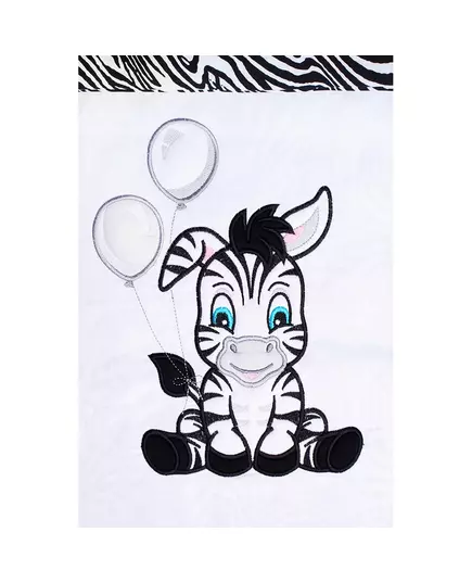 3-delige babybedset Zebra 100x135 cm wit-zwart – zacht en comfortabel katoen