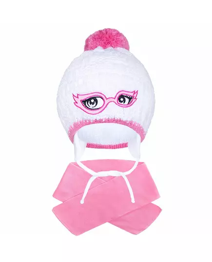Winter baby muts met sjaal - 100% katoen - Maat 104 (3-4 jaar)