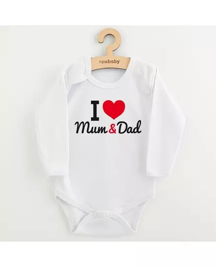 Baby romper - I Love Mum & Dad print - Maat 50 - 100% katoen