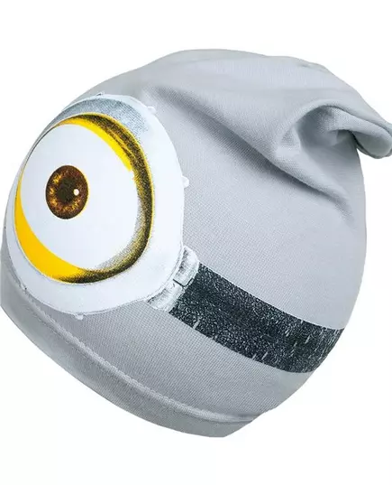 Baby muts - Grijze katoen - Cartoon ogen - Maat 104 (3-4 jaar)