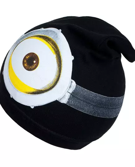Muts - Zwart - Kindermuts 3-4 jaar - 100% katoen - Gele ogen