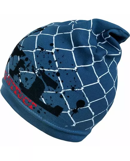 Muts - Blauw - Hekpatroon - 3-4 jaar (maat 104) - Baby cap