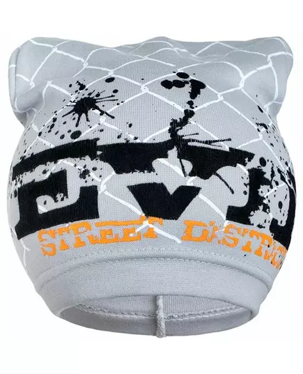 Baby cap - Grijs - Met tekst Evil street district - 100% katoen