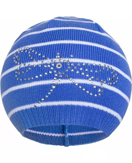 Muts - blauw - katoen - met libel steentjes - maat 86/92