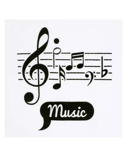 Slab - Muzikale Motieven - 100% Katoen - Drukknoopsluiting