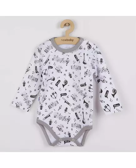 Baby romper - lange mouwen - maat 86 (12-18 maanden) - muziekinstrumenten print