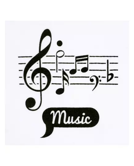 Baby bodysuit - Muzikale motieven - Wit met lange mouwen