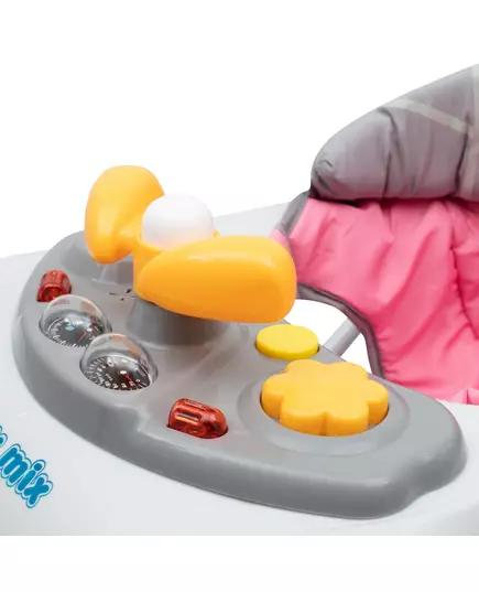 Loopstoel met Schommelfunctie – Roze – Siliconen Wielen – Geluid & Licht – Vanaf 6 Maanden