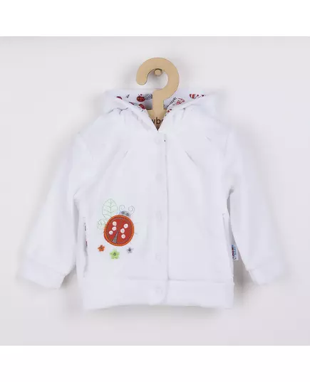 Kinderjas - Capuchon - Lieveheersbeestje - Bloemen - Maat 86 (12-18 maanden)