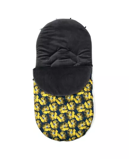Winter voetenzak geel voor buggy met fleece en rits