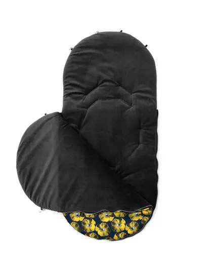 Winter voetenzak geel voor buggy met fleece en rits
