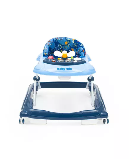 Looptrainer Donkerblauw – Met Geluid, Licht en Siliconen Wielen – 6+ maanden