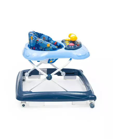 Looptrainer Donkerblauw – Met Geluid, Licht en Siliconen Wielen – 6+ maanden