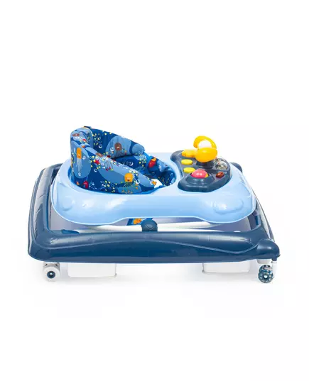 Looptrainer Donkerblauw – Met Geluid, Licht en Siliconen Wielen – 6+ maanden