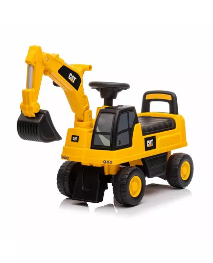 Caterpillar Loopauto Geel – Loopwagen met Graafarm – Stoere Kinderauto