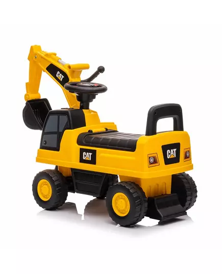 Caterpillar Loopauto Geel – Loopwagen met Graafarm – Stoere Kinderauto