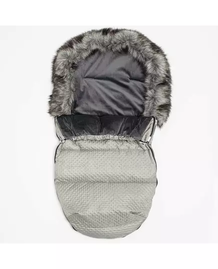 Luxe Fleece Voetenzak Grijs voor Buggy met Rits