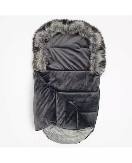 Luxe Fleece Voetenzak Grijs voor Buggy met Rits