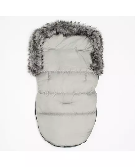 Luxe Fleece Voetenzak Grijs voor Buggy met Rits