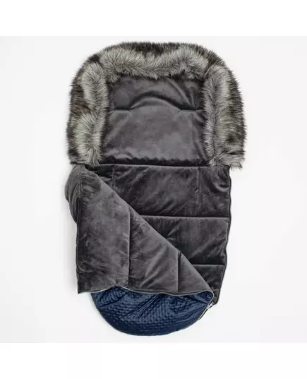 Blauwe winter voetenzak met fleece en rits, universeel