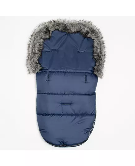 Luxe blauwe voetenzak met capuchon en fleece