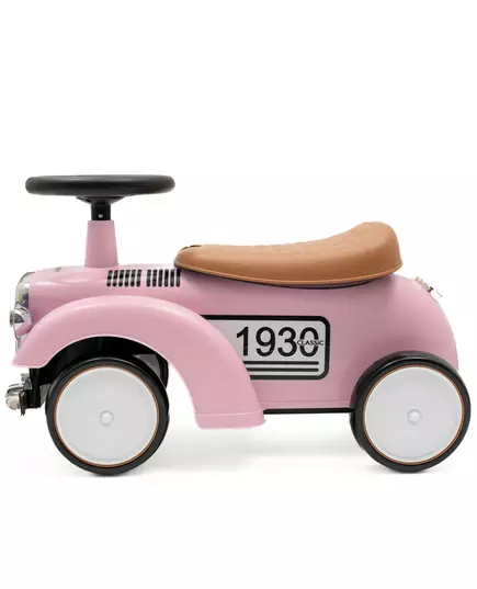 Retro Loopauto Roze – Loopwagen met Geluid en Opbergruimte
