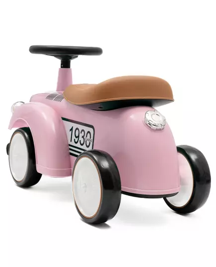 Retro Loopauto Roze – Loopwagen met Geluid en Opbergruimte
