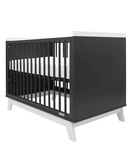 Ledikant MARCUS - 120 x 60 cm - Grafiet/Wit - Met Sofafunctie