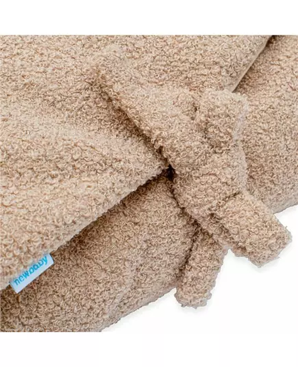 Teddy beige wikkelslaapzak 55x40 cm – zacht en veilig
