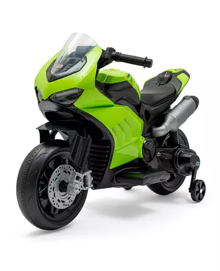 Supersport Elektrische Kinder Motor Groen – Met Geluid en Zijwieltjes
