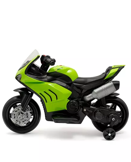Supersport Elektrische Kinder Motor Groen – Met Geluid en Zijwieltjes