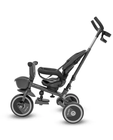 5-in-1 RELAX Driewieler Grijs – Verstelbaar, 360° Draaibaar Zitje en Duwstang