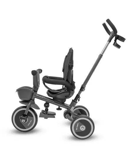 5-in-1 RELAX Driewieler Grijs – Verstelbaar, 360° Draaibaar Zitje en Duwstang