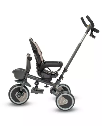 5-in-1 RELAX Driewieler Beige – Verstelbaar, 360° Draaibaar Zitje en Duwstang