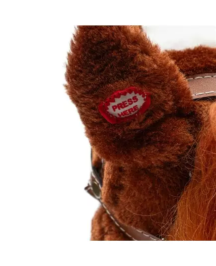 Bruno - Stokpaard - Pluche Bruin Paardenhoofd - Met Wielen