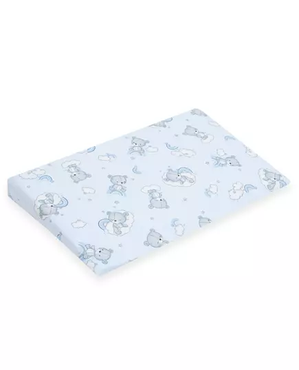 Katoenen kussensloop voor wigkussen 59x37 cm blauw